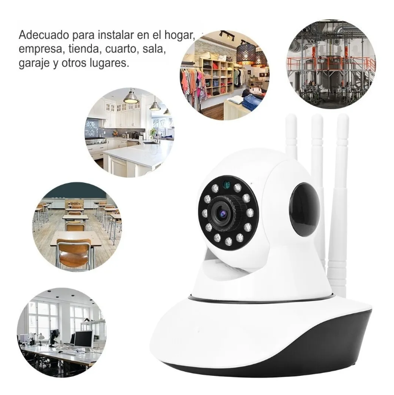 Cámara De Seguridad Ip Wifi 3 Antenas
